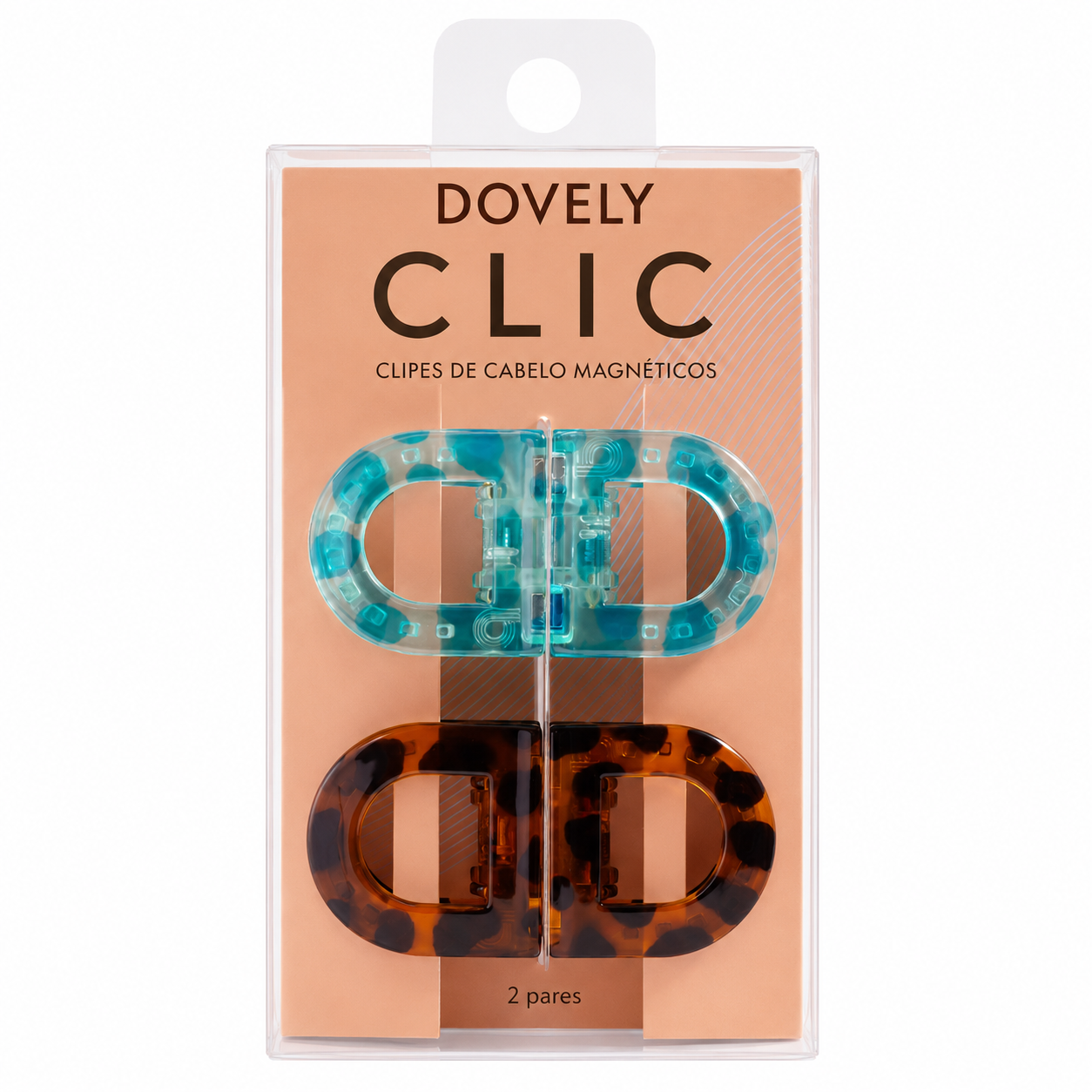 Dovely Clic - Conjunto Oasis - 2 Piezas – moño magnético para el cabello Dovely