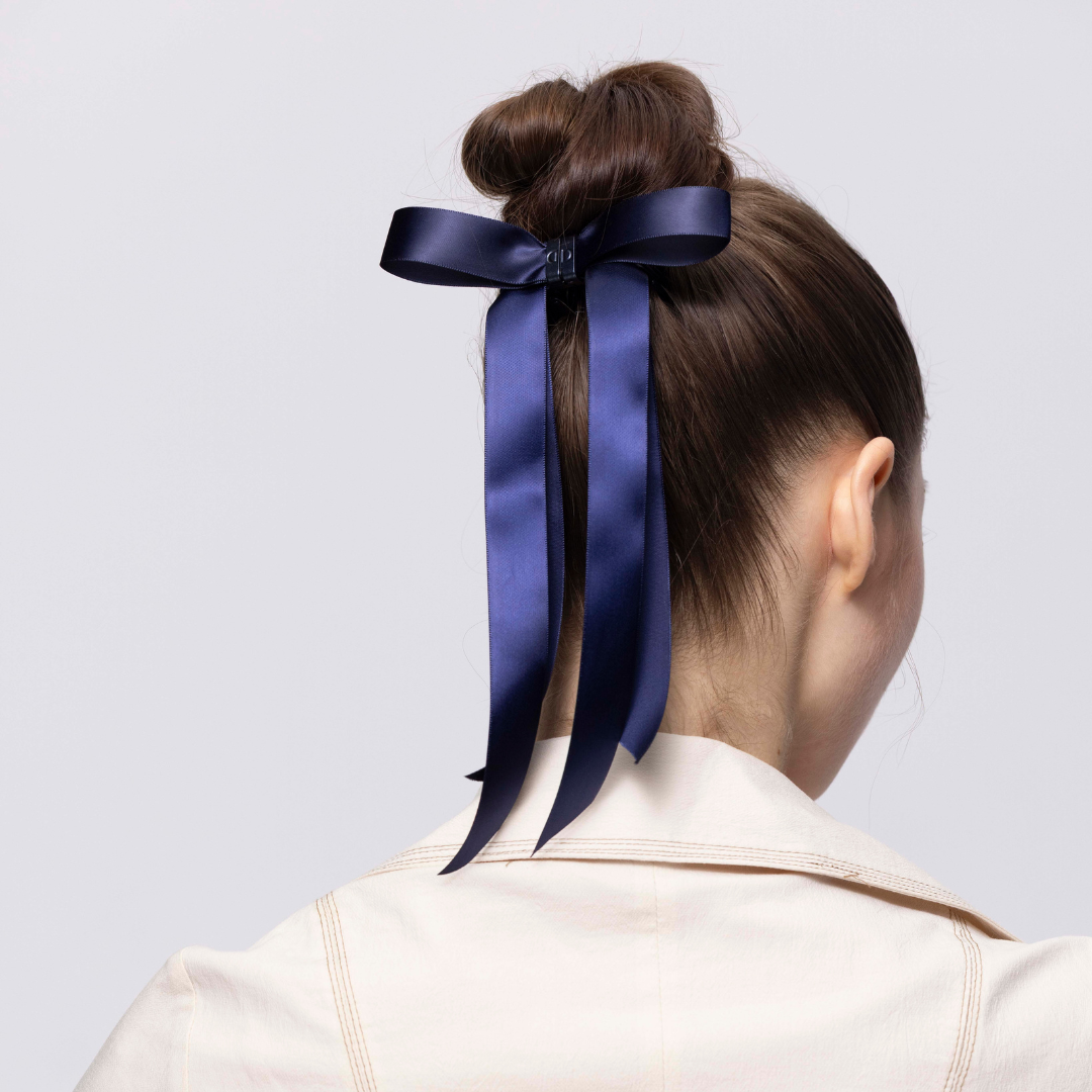 Dovely Bow - Azul Marino – moño magnético para el cabello Dovely